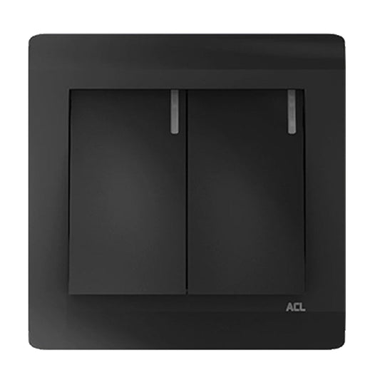 ACL Elegance Black 2 Gang 2 Way Switch