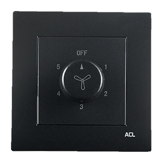 ACL Elegance Black 5 Step Hum Free Fan Controller