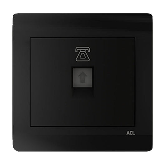ACL Elegance Black Telephone Socket