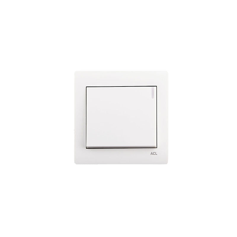 ACL Elegance  White 1 Gang 1 Way Switch